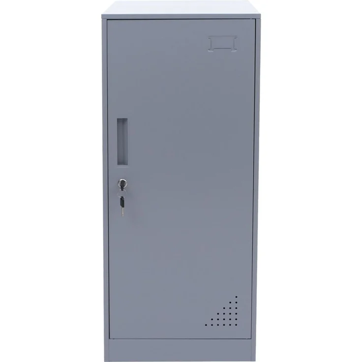 Spind HWC-P63, Schließfach Wertfachschrank Schließfachschrank Tür Kleiderstange, 90x38x45cm Stahl ~ grau – Bild 8