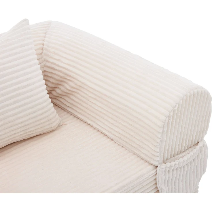 ZUBALIYA SchlafSofa mit Cordbezug, mit Schaumstoffpolsterung, ohne aufwendige Montage, für Wohnzimmer und Apartments – Bild 24