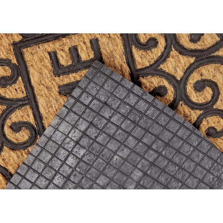 HANSE Home Fußmatte Welcome, Türmatte, halbrund, Höhe: 8 mm, Kokos, Gummi, Schmutzfangmatte, Outdoor, Rutschfest, Innen, Kokosmatte – Bild 7