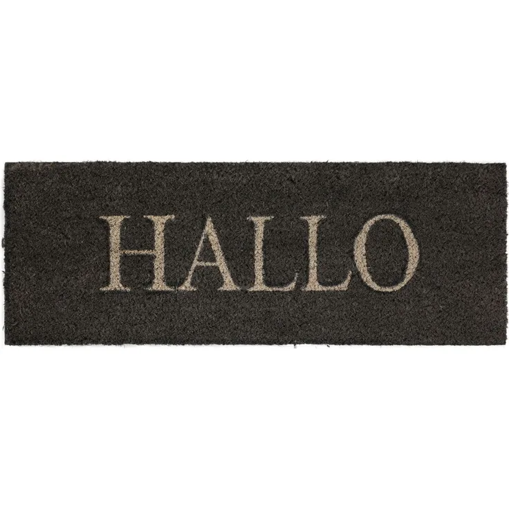 Andiamo Fußmatte Hallo Kokos grau, 26 x 75 cm Matten Fußmatten Schmutzmatte