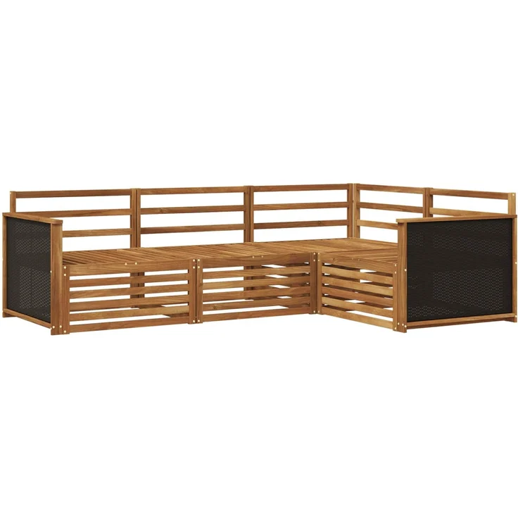 vidaXL Outdoor-Sofagarnitur 4 pcs Natur 247,5 x 168,5 x 73 cm 3383282 – Bild 2