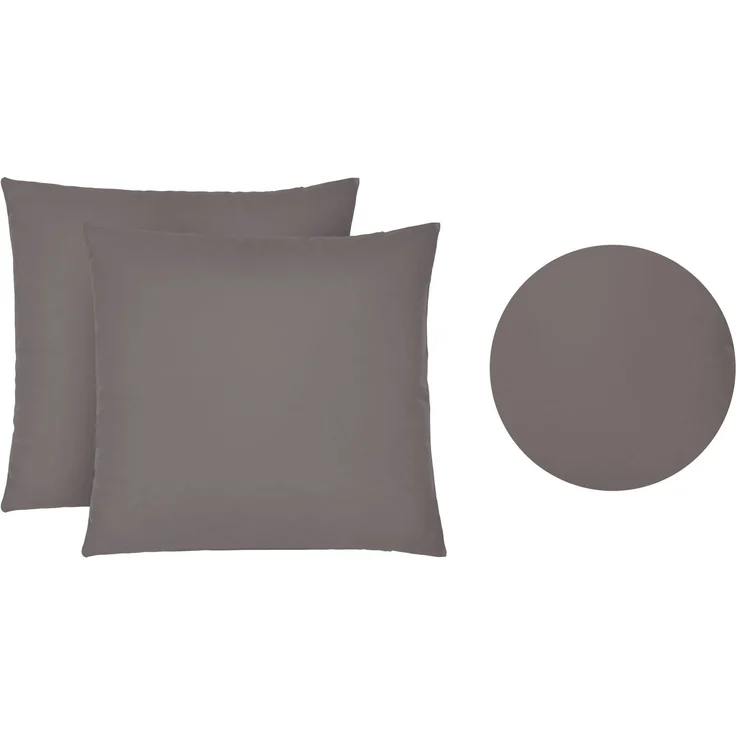 biberna Feinjersey-Kissenbezug, 2-teilig, silbergrau, 40x40 cm – Bild 5