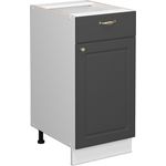 Küchenunterschrank Fame-Line Anthrazit-Gold 40 cm ohne Arbeitsplatte Vicco