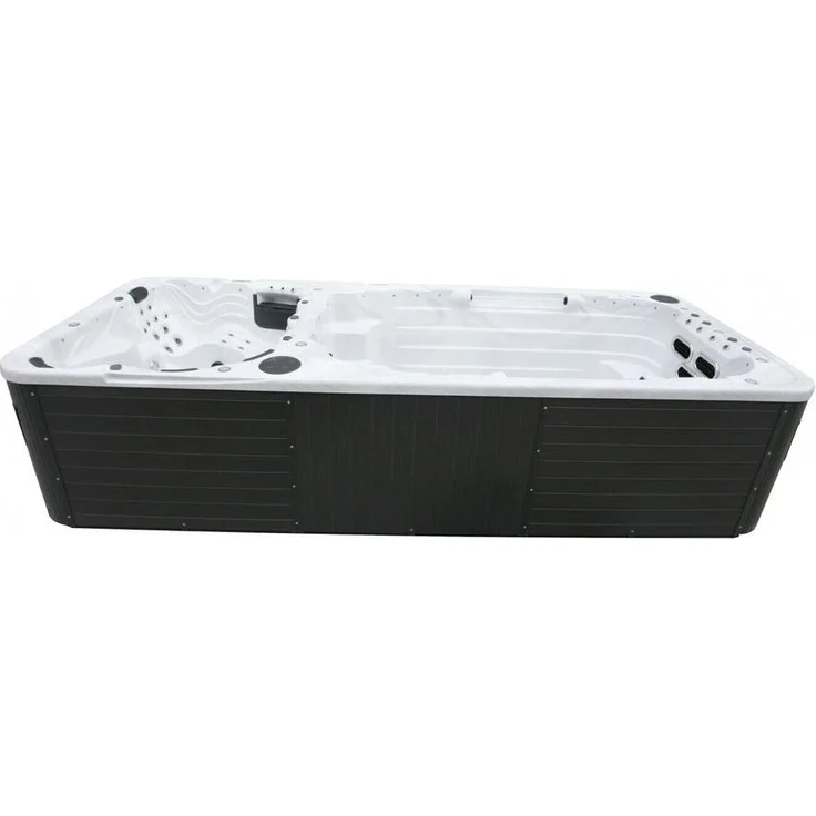 XXXL Luxus-LED Swim Spa, 580 x 230 cm, Whirlpool mit Gegenstromanlage, Schwimmbecken V2, Set – Bild 5