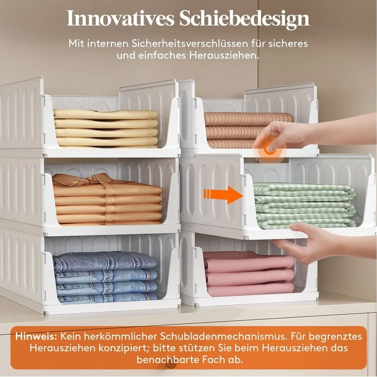 Lifewit Aufbewahrungsbox Organizer Schrank-Organizer Kleiderschrank faltbare Aufbewahrungsbox – Bild 3