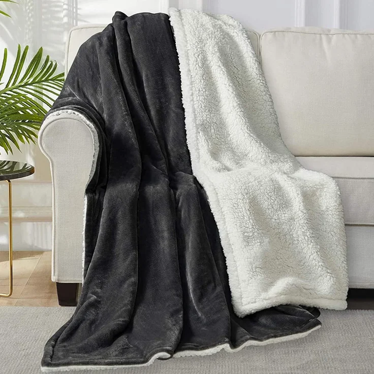 Wohndecke, Woltu, super Dicke Warme Fleecedecke Kuscheldecke Sofadecke – Bild 1