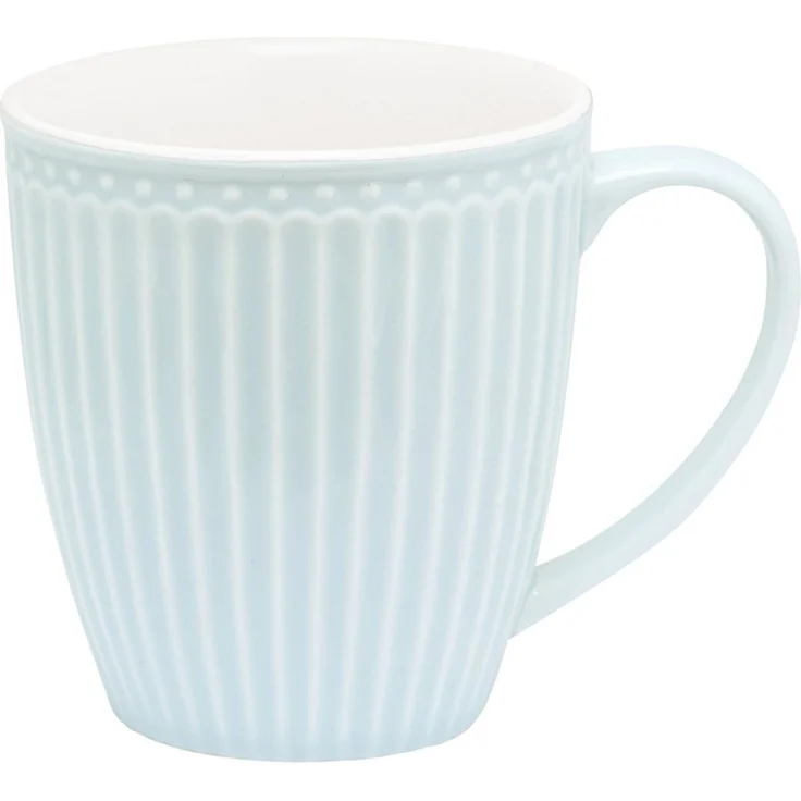 Greengate Becher Alice Becher mit Henkel pale blue 0,4 l, Stoneware – Bild 1