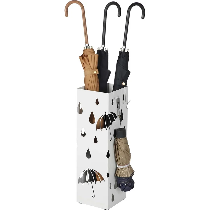 Songmics Regenschirmständer, Metall Weiß, 15,5 x 15,5 x 49 cm – Bild 2