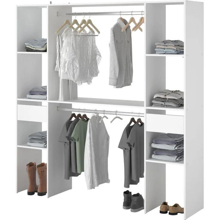 Parisot Kleiderschrank Combi in weiß 176 cm – Bild 6