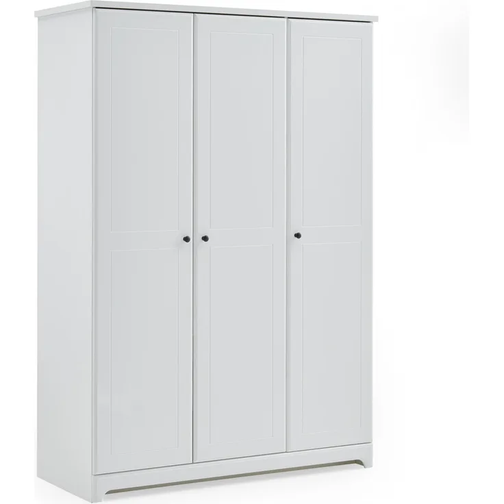 Arthur Berndt 'Thilo' Kleiderschrank 3-türig für Babyzimmer Kinderzimmer Schlafzimmer MDF Weiß