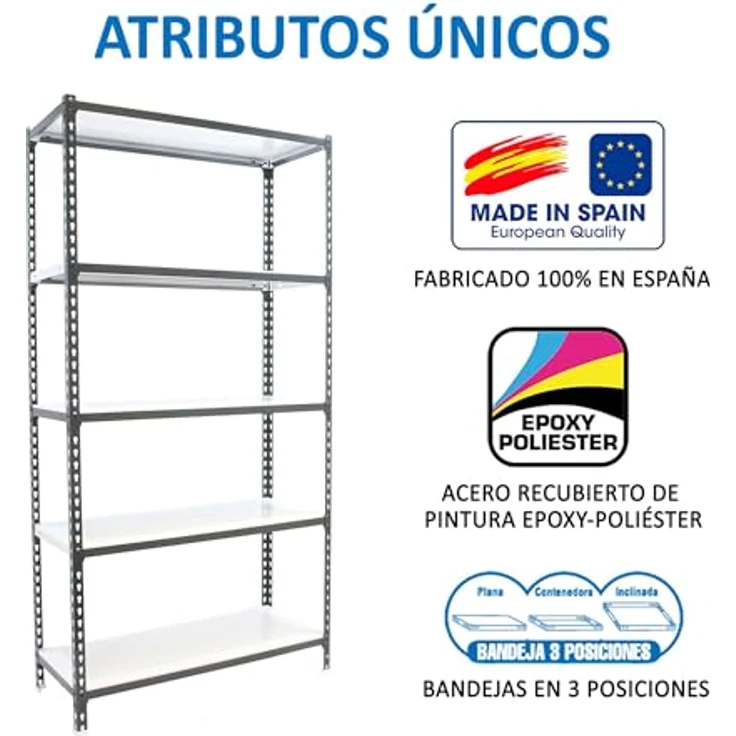Simonrack Schwerlastregal, Lagerregal, 200 x 100 x 30 cm, Metallregal, Kellerregal, Biegestelle 180 kg, 5 Fachböden, Anthrazit/Weiss - Simonclick – Bild 7