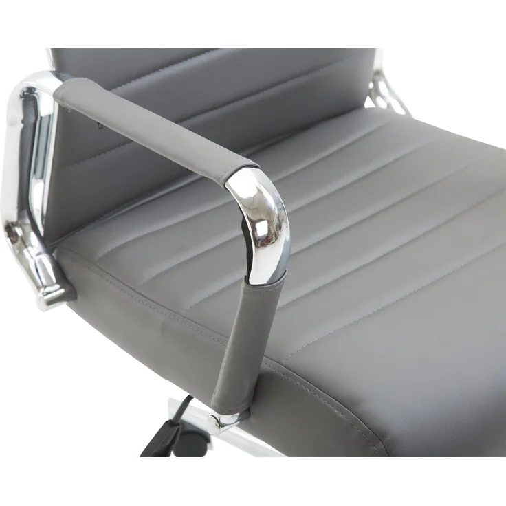 DELUKE® Bürostuhl Ergonomisch SONOD Schreibtischstuhl mit Rollen Höhenverstellbarer Drehstuhl, Arbeitsstuhl mit Armlehne Chefsessel, Computerstuhl 135 kg Grau – Bild 5