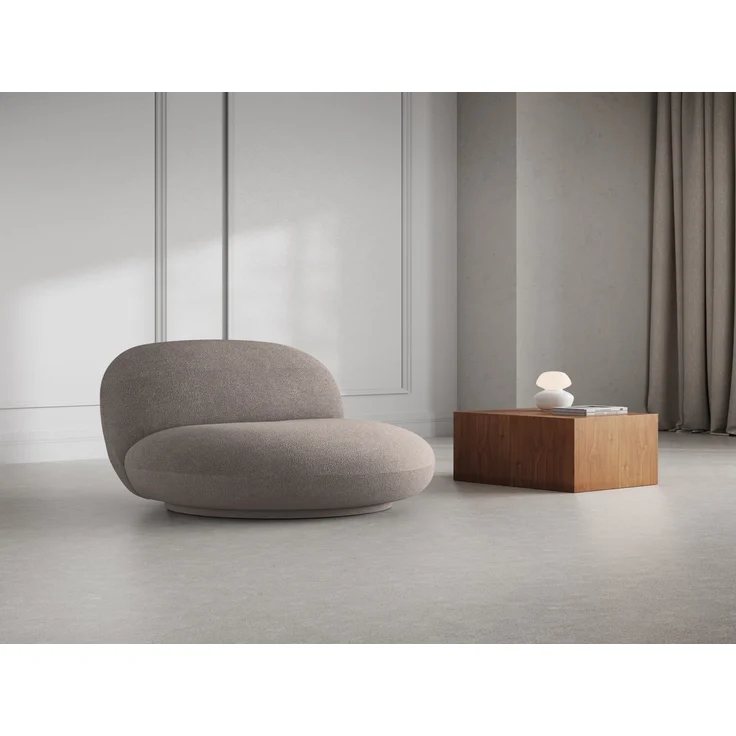 Micadoni Drehbarer Sessel Chuck Boucle Hellbraun – Bild 5