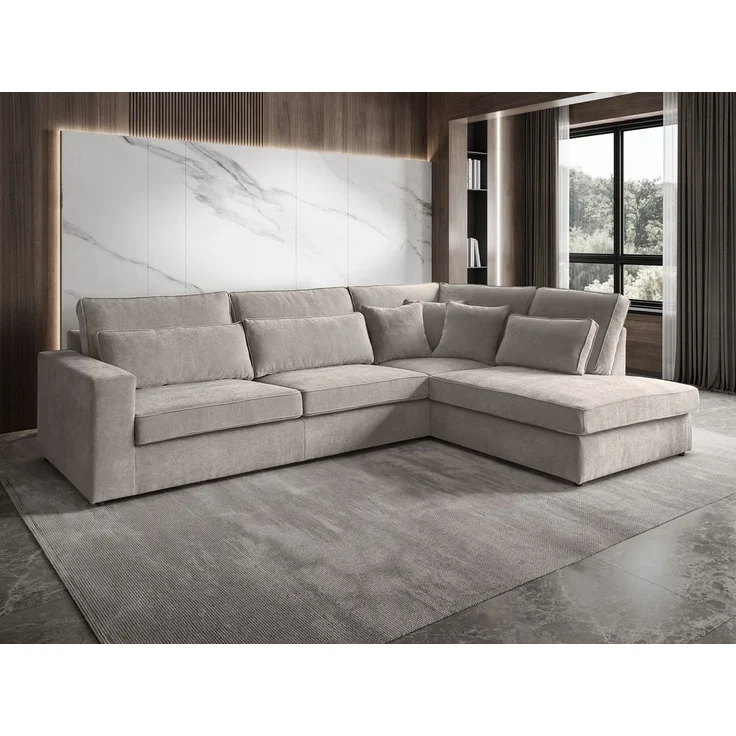 Beautysofa Ecksofa PARMA Die Lieferung beinhaltet die Lieferung in die Wohnung, im modernes Design, klassische Polsterecke inklusive Wellenfedern – Bild 5