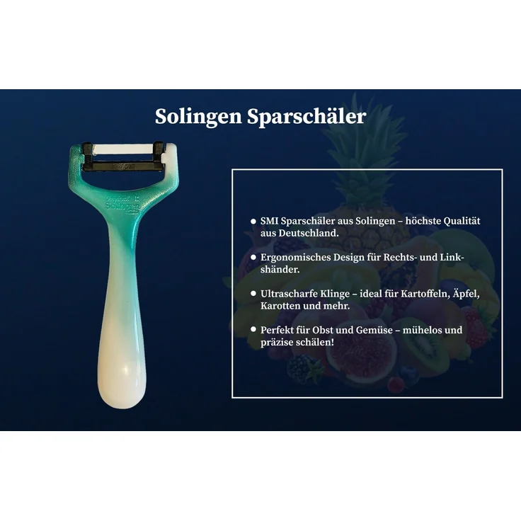 SMI Sparschäler SMI Solingen Sparschäler für Küche Gemüseschäler Kartoffelschäler, (1-tlg), Grün-Weiß – Bild 5