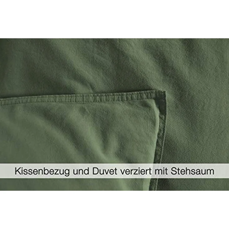 jilda-tex Bettwäsche Lissabon, Renforcé (Bio-Baumwolle), 2 teilig, unifarben, stonewashed und in vielen Farben – Bild 4