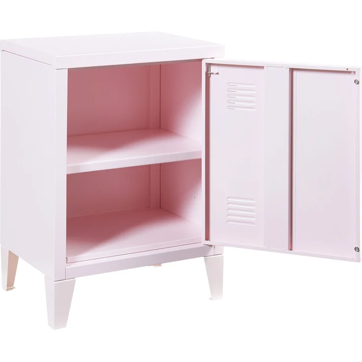 Nachtschrank Inari Türgriff links Stahl Rosa [en. casa] – Bild 5