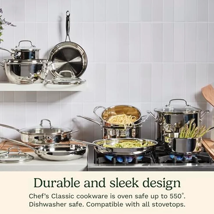 Cuisinart 719-16 Chef's Classic Stainless 1-12-Quart Saucepan with Cover – Bild 6