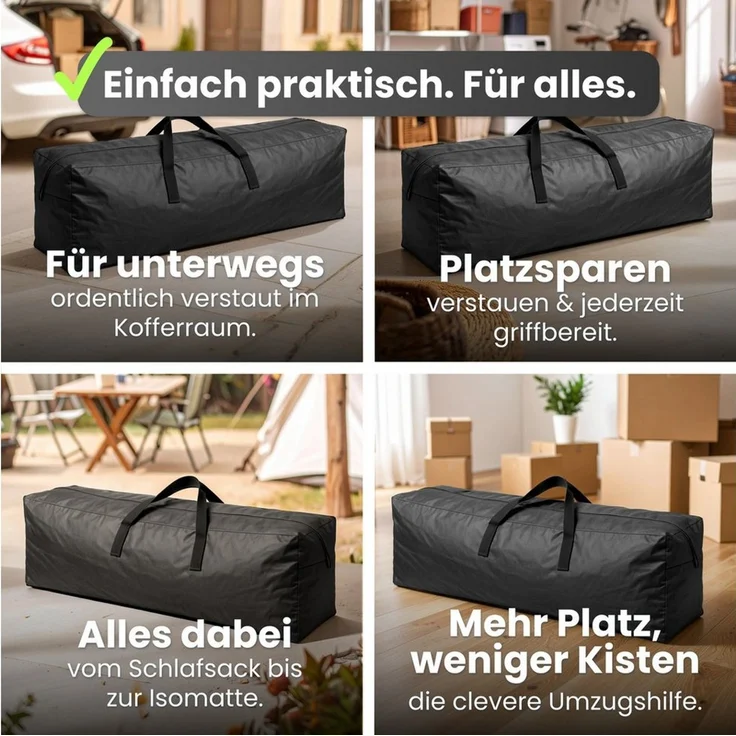 Amari Aufbewahrungstasche Weihnachtsbaumtasche XXL 120×40×40 cm, für künstliche Bäume bis 220 cm (Christbaumtasche), Tannenbaum & Weihnachtsdeko Aufbewahrung, reißfest mit Tragegriffen – Bild 3