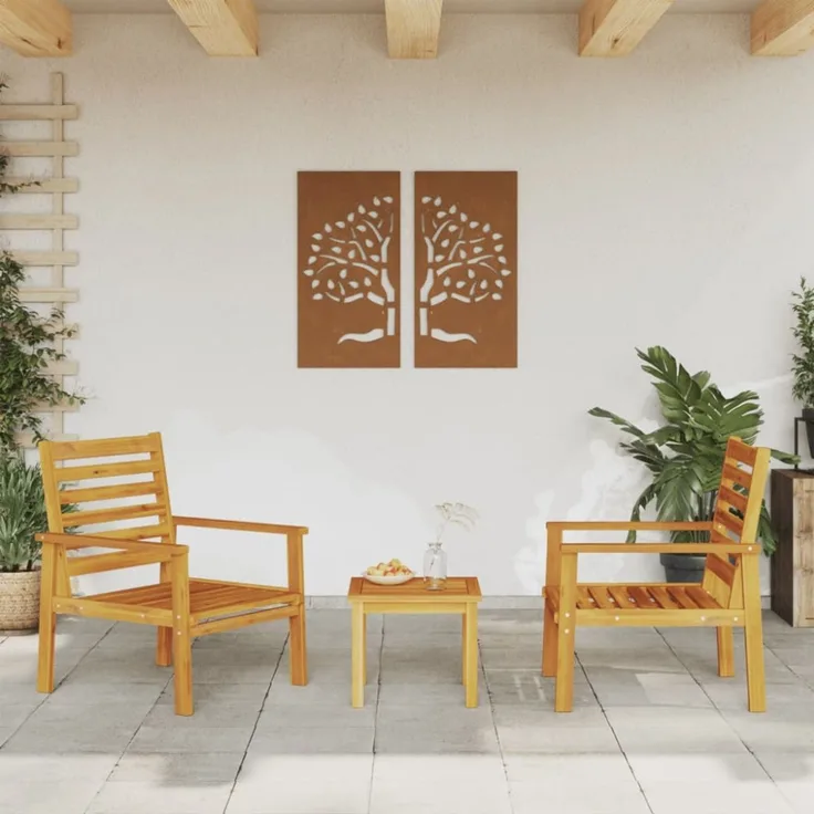 vidaXL Gartensessel 2 Stk. Massivholz Akazie 366374