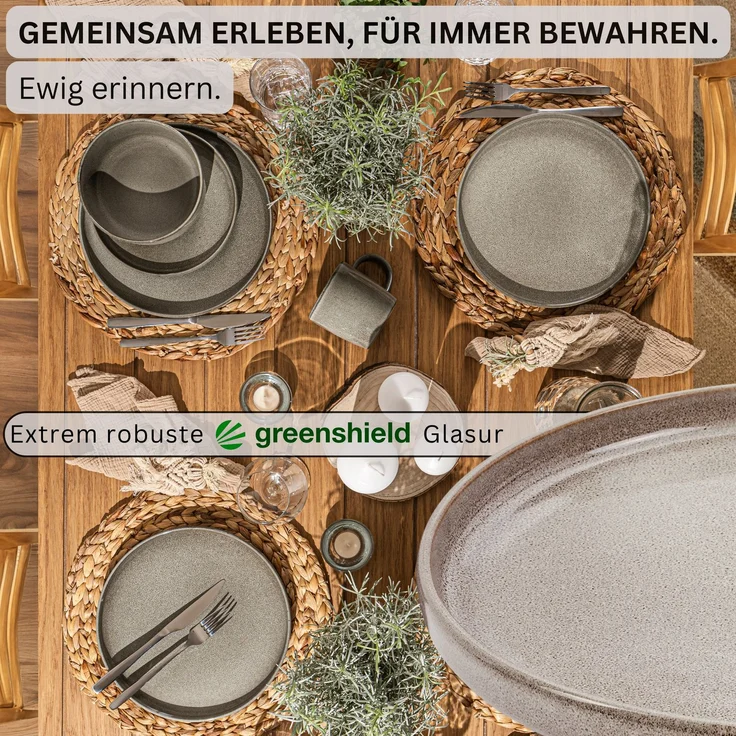 SÄNGER Speiseteller Set Kairo Clay - 6 teilig aus Steingut – Bild 3
