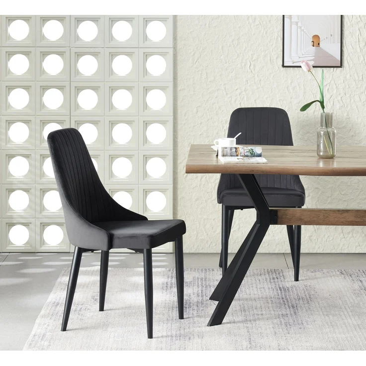 Stuhl 2er Set Monaco Stühle in Anthrazit - gemütliches Design - B/H/T: 44x88x58 cm – Bild 12