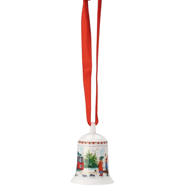 Hutschenreuther Porzellan-Miniglocke Sammelkollektion 23 Straßenbahn, Porzellan, Mehrfarbig, 5 cm, 02250-727451-27919