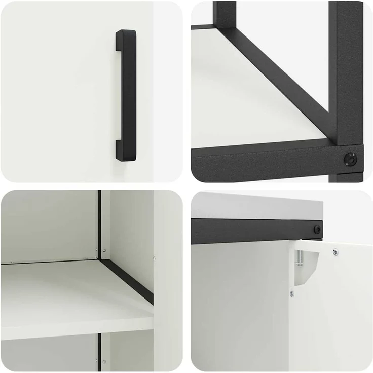 vidaXL Aufbewahrungsset für die Küche HATTEM 3 stk. Weiß 3392695 – Bild 12