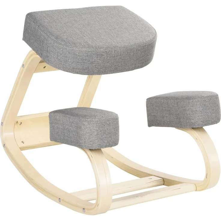 Vinsetto Stuhl Ergonomischer Kniestuhl zur Verbesserung der Körperhaltung (Gesundheitsstuhl, 1 St), für Zuhause, Büro, Grau