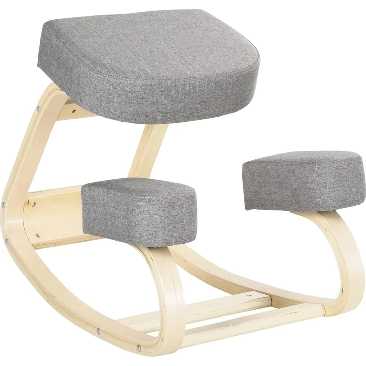 Vinsetto Stuhl Ergonomischer Kniestuhl zur Verbesserung der Körperhaltung (Gesundheitsstuhl, 1 St), für Zuhause, Büro, Grau – Bild 1