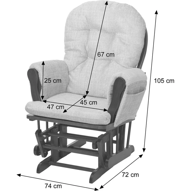 Relaxsessel HWC-C76, Schaukelstuhl Sessel Schwingstuhl + Hocker Stoff Bouclé 480g/m² Öko-Tex ~ creme Gestell weiß – Bild 3