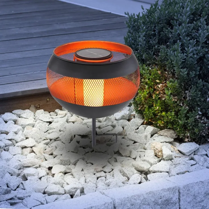 GLOBO Solarleuchte Garten Schale 22 cm Solarlampe Außen Außenleuchte Solar 36711