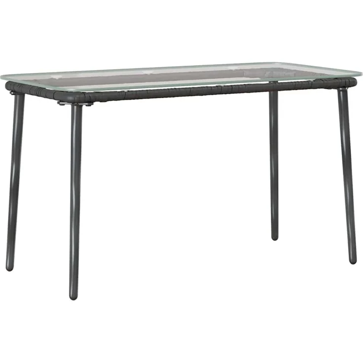 vidaXL Gartentisch Schwarz 80 x 40 x 45 cm Poly-Rattan 42010364 – Bild 6