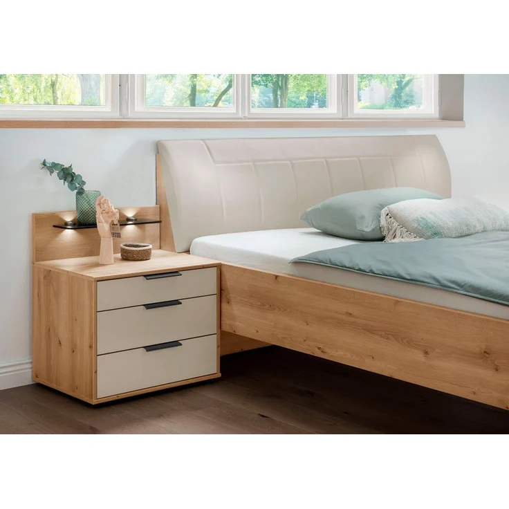WIEMANN Futonbett Monaco, Bettgestell, Bettrahmen, komfortables Polsterkopfteil (4-fache Liegehöhenverstellung, MADE IN GERMANY), Polsterkopfteil aus Kunstleder, verschiedene Größen, in Komforthöhe – Bild 3