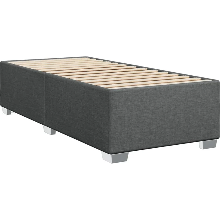 vidaXL Boxspringbett mit Matratze Dunkelgrau 90x200 cm Stoff 3285772 – Bild 8