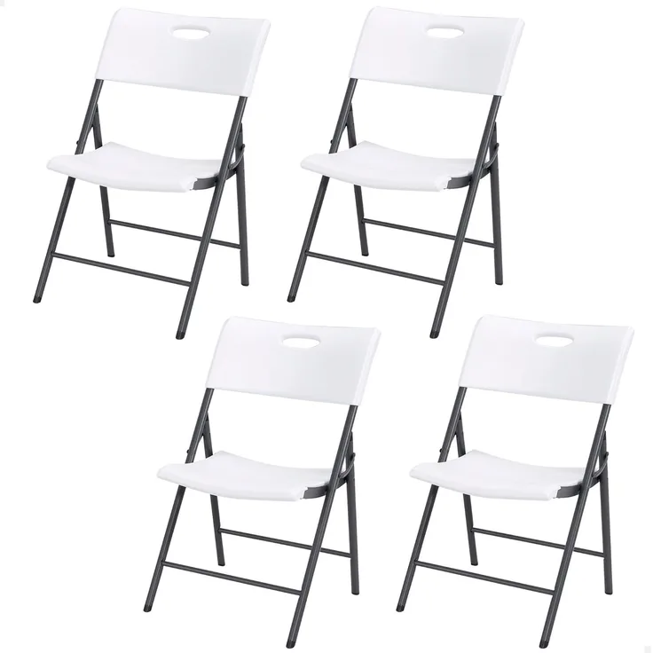 LIFETIME 92114 – 4 Stück Klappstühle für Veranstaltungen, Catering, Büro, Outdoor und Innen, leichte und vielseitige Klappstühle