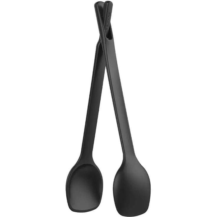 Fiskars Functional Form Salatbesteck, Salat Besteck, Servierbesteck, Küchenhelfer, Silikon, 28 cm, 1014434