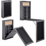 Wandtisch Grau Schreibtisch Tisch Regal Wand Klapptisch aus-klappbar