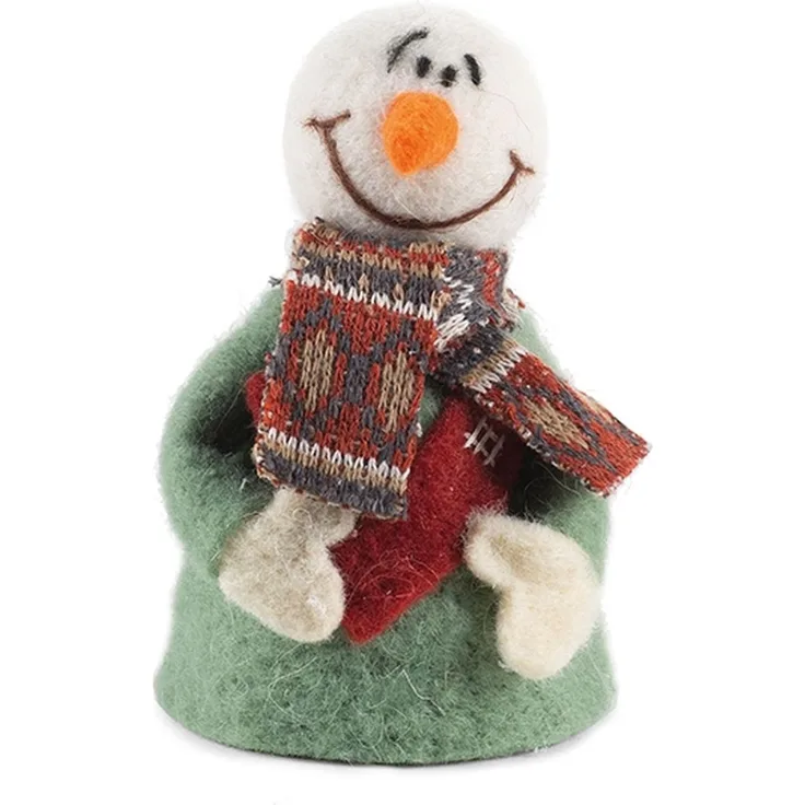 Eierwärmer Filz Weihnachtsmotiv Schnemann mit Schal 11