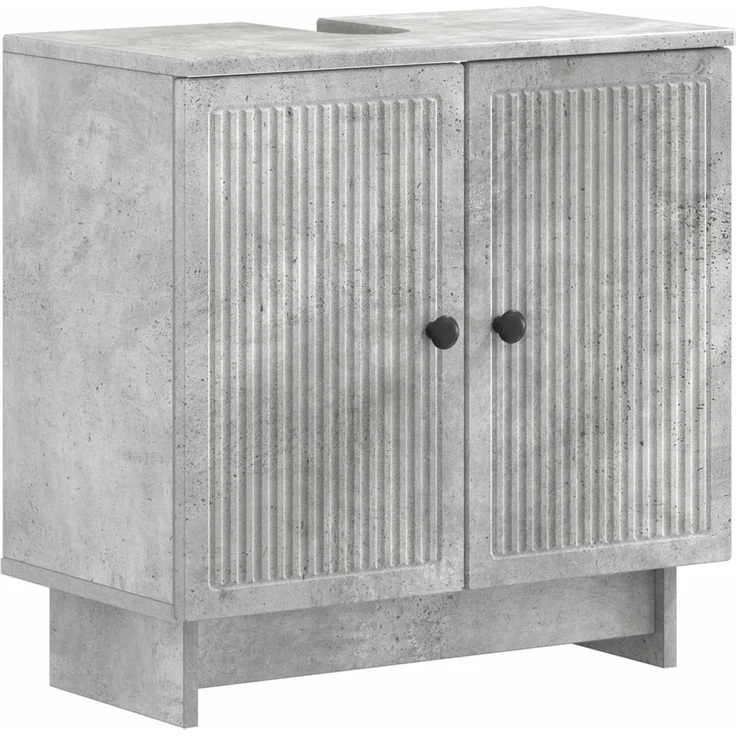 vidaXL 3-teiliges Badezimmer-Schranksystem EDE Betongrau Holzwerkstoff 3417417 – Bild 4