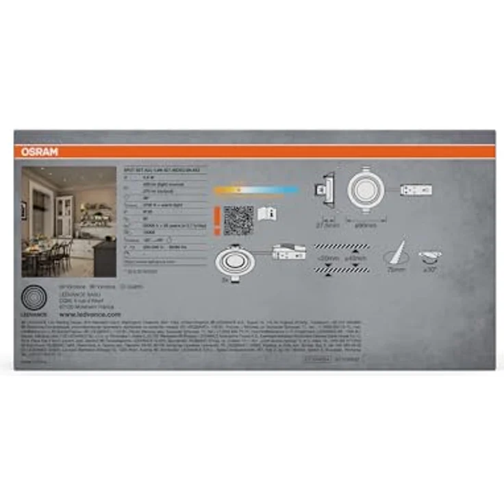 Osram Spot Set LED Einbaustrahler 4,9W Flexibel Satin-Nickel – Bild 4