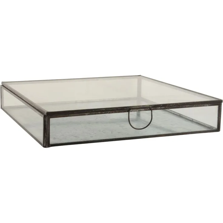 Ib Laursen Serviettenhalter Glasbox Glasschachtel Schmuckkasten Schwarz 0824-25