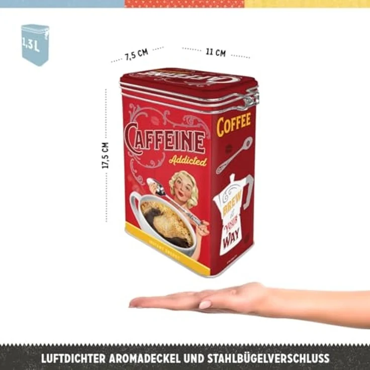 Nostalgic-Art Kaffeedose Aromadose - Say it 50's - Hot Coffee Now – Bild 2