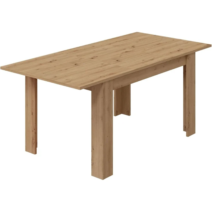 Habitdesign, ausziehbarer Esstisch, Wohnzimmer- oder Küchentisch, mit Platz für sechs Personen, Ausführung in Eiche Nodi, Maße: 140–190 x 78 x 90 cm (B x H x T), Modell Kendra – Bild 1