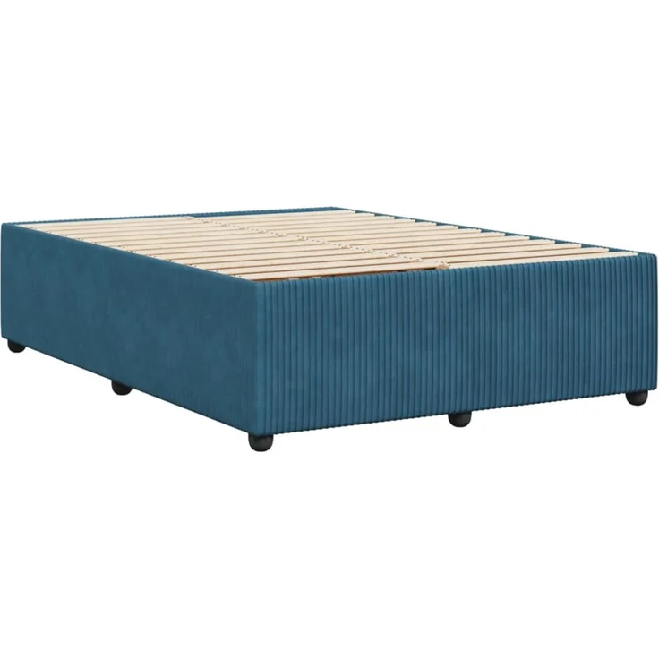 vidaXL Bettgestell Blau 160x200 cm Samt 3285022 – Bild 6