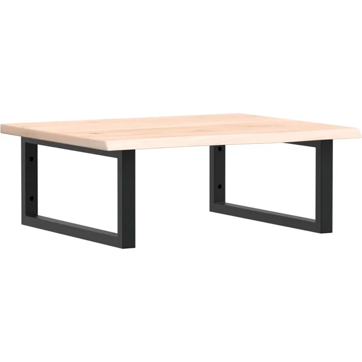 vidaXL Waschtischplatte mit Halterung Stahl und Massivholz Eiche 3302593 – Bild 2