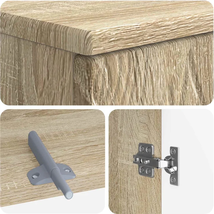 vidaXL 2-teiliges Badezimmer Schrank Set DELFT Sonoma-Eiche 3417623 – Bild 7