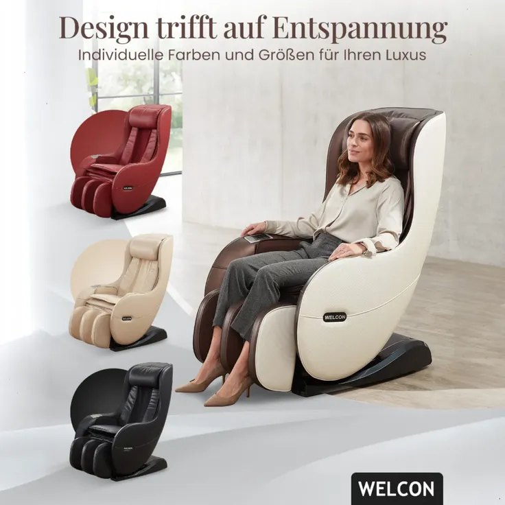 'Easyrelaxx' Massagesessel in Braun-Beige – Bild 9