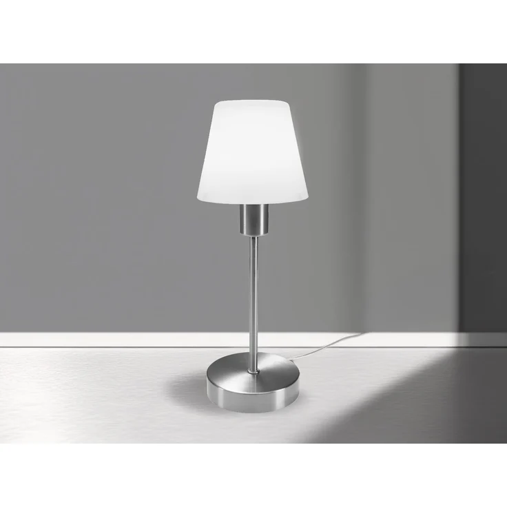 LED Tischlampe MATHA mit Touch Dimmer und Glas Lampenschirm, Höhe 32cm – Bild 3