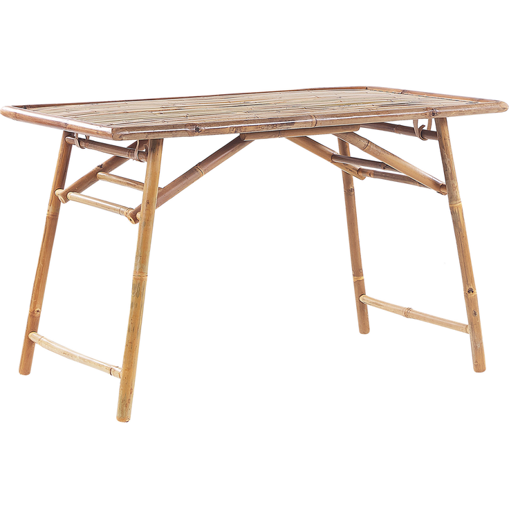 Beliani 'MOLISE' Gartentisch, Bambusholz Heller Holzfarbton